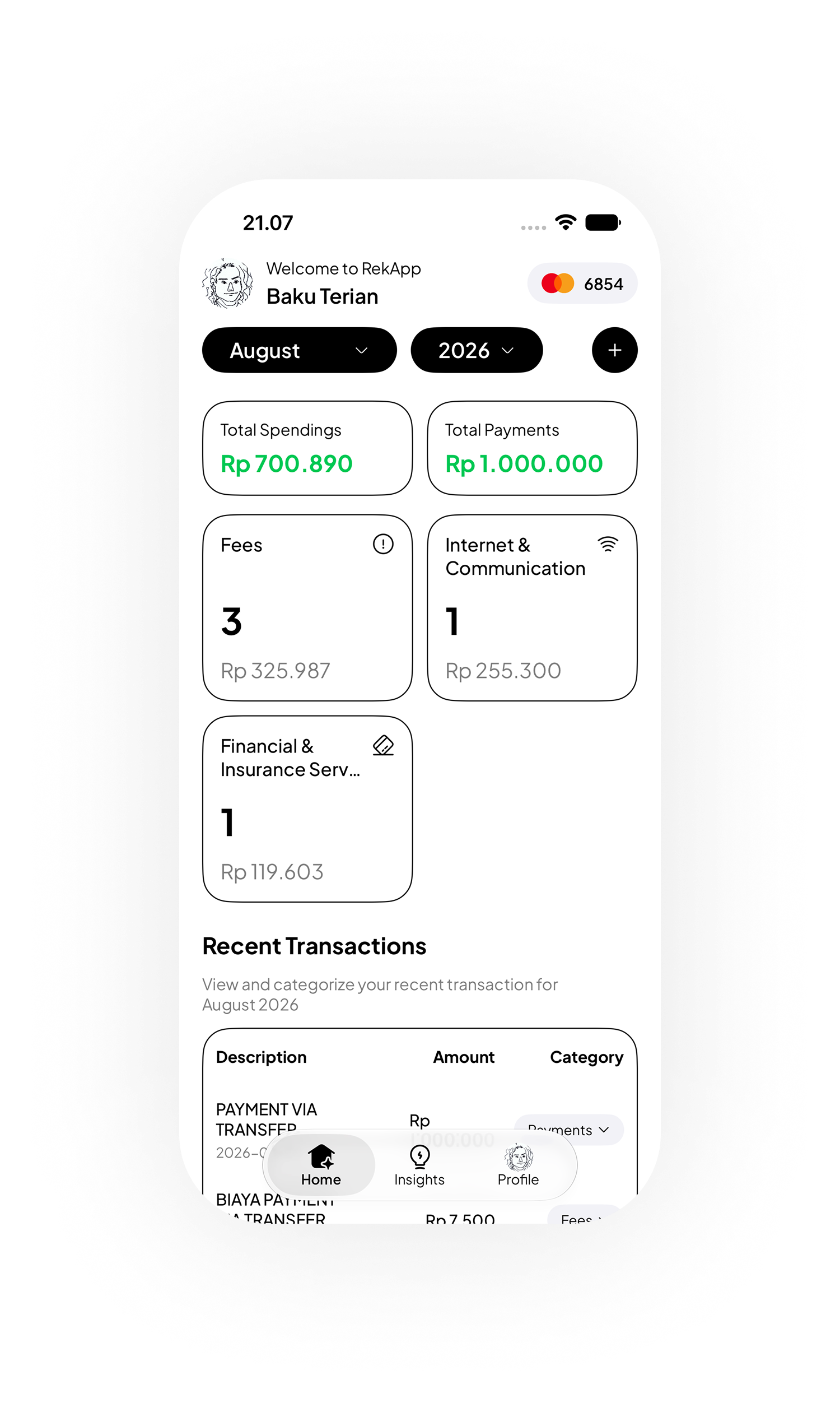 Understand step — RekApp screen